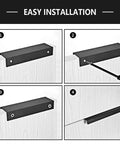 Installation guide for Edge Pull Handles For Cabinets And Drawers, 3.15 Inch Aluminum Finger Edge Pulls In Black, 6 Pack.