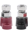 Two Pack 3/8 Inch 12V Car Battery Junction Block With Single Stud Power And Ground Beefy Heavy Duty Insulated Terminal Block