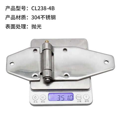 Rock Solid 304 Stainless Steel Hinge For Toolboxes And Control Cabinets Heavy Duty Polished Industrial Door Hardware on scale