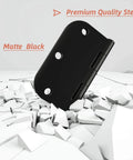 Door Hinges 3 Pack 3.5 Inch Interior Hinges With Five Eighths Radius Matte Black Steel Heavy Duty