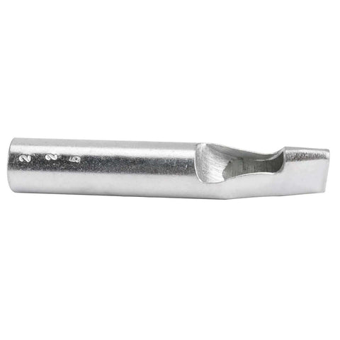 Close-up of a single oblong punch from the Leather Craft Oval Hole Punch Set For Belt And Watch Band Making, hardened carbon steel.