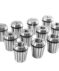 MT2 Shank ER32 Chuck Kit With Eleven Collets From One Eighth To Three Quarter Inch Increments In Sixteenth Inch Morse Taper Collet System Pro Grade Alloy Steel 0.0005 Inch Accuracy For End Mills Drills Reamers, 11 ER32 collets