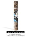 Roll of Extra Wide Dark Brown Contact Paper For Countertops No Seam 36 By 197 Inches Waterproof Peel And Stick Vinyl Wrap