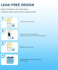 Installation guide for Compatible PUR Water Filter Replacement Cartridges 6 Pack For RF9999 RF3375 Faucets.