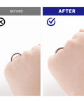 Before and after using Invisible Ring Size Adjuster Kit 16 Soft Silicone Guards in Four Sizes Adjustable Spiral Tighteners