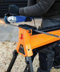 Beefed Up Heavy Duty Portable Clamping Jawhorse With Foot Pedal For Hands Free Operation Folding Workbench Tripod Table 2200lb Capacity