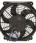 Heavy Duty 10 Inch Universal Reversible Push Pull Electric Cooling Fan 650 Cfm Airflow Thin Line Radiator Cooler with front view.