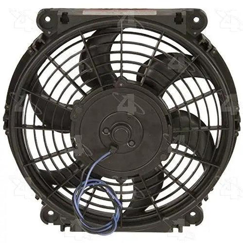 Heavy Duty 10 Inch Universal Reversible Push Pull Electric Cooling Fan 650 Cfm Airflow Thin Line Radiator Cooler with front view.
