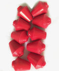 Fencing Practice Sword Tips For Foil And Epee, Rubber Replacement Tips With Blunt Ends, Pack of 10 Red Epee Tips