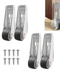 Heavy Duty Vertical Door Rollers Fix Drooping Sliding Doors Bottom Wheel Kits With Reinforced Steel Brackets set of four wheels and screws