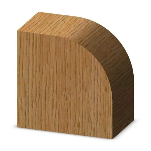 Rounded wooden edge finish demonstrating "One Half Inch Shank Roundover Bit With Three Quarter Inch Radius Two Inch Diameter One Inch Cutting Length For Woodworking Edges Carbide Tipped Pro Grade Built Tough For Smooth Creamy Edge Finishes".