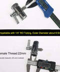 Heavy Duty Brass Sink Faucet Diverter Valve With Rigged Tough Chrome Handle No Sweat Plumbing Swap For Countertop Water Filter Sprayer and measuring tools showing size details.