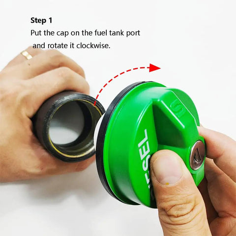 Locking Diesel Fuel Cap With Keys Fits Chevy Silverado Express C3500 K3500 Dodge Ram 3500 installation step
