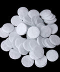 200 Pcs Microdermabrasion Cotton Filters Replacement 10 mm Universal Fit Diamond Dermabrasion Vacuum Filters shown on black