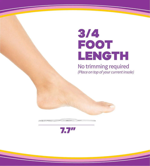 Stylish Step High Heel Relief Insoles For Women With Foot Pain Ultra Soft Gel Arch Support Clear Discreet Design Size 6 To 10 2 Count