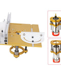 Heavy Duty Aluminum Trimming Flip Plate With Smooth Milling Guide Table Insert For Rock Solid Woodworking Router Lift Mount, 240x200x5mm.