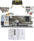 Compact Metal Bench Lathe Featuring A Beefy 8X16 Inch Bed And Mt5 Taper Powered By A Silky 900W Brushless Motor for precision tasks.