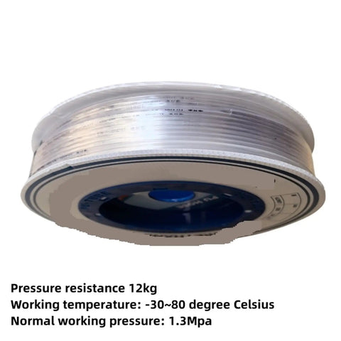 Durable Top Shelf Polyurethane Air Hose A True Workhorse For Air Compressors And Pneumatic Tools Delivers Smooth Inner Wall Flow on a spool with specs.