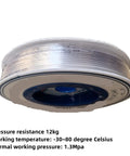 Rugged Polyurethane Air Hose For Air Compressor 200 Meter Roll Transparent 6 By 4 Millimeter Flexible Tubing on spool showing pressure specs.