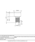 Heavy Duty Grade Two Pure Titanium Socket Head Machine Screws technical drawing #8-32 x 1/4 specifications.