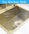 Solid 2 Pack Rubber Tub Stopper With Long Stainless Steel Beaded Chain And Heavy Duty Drain Plug For 1.5 To 2 Inch Bathroom Kitchen And Laundry Sink Drains That Beat The Drip And Keep Your Home Watertight Without Any Fuss Or Gimmicks in a stainless steel kitchen sink.