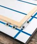 3 Inch T Track Intersection Kit With Predrilled Mounting Holes And Wood Screws For Universal T Track System on a workbench