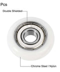 Ball Bearing Guide Pulley Roller Round Wheel 8x30x8.5mm Dual Shielded GCr15 Chrome Steel Bearings 4 Pack Heavy Duty Low Noise