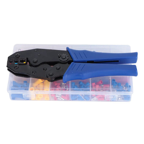 Check Out This Fresh 300 Piece Insulated Wire Connector Terminal Kit Set Featuring Snazzy Tin Plated Heads With Slick Electrical Conductivity And Super Flame Retardant PVC In Three Rad Colors For Safer Flexible Cable Connections And Easy Color crimping tool with 300-piece insulated terminal kit
