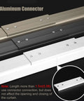 Premium Ceiling Curtain Track System With Smooth Bearing Wheels For Noise Reducing Privacy, Waterproof And Wear Resistant Aluminum Rail Kit Adjustable Length Removable End Caps Perfect Room Divider aluminum connector 1.5m+
