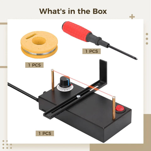Adjustable 0 To 700 Celsius Mini Ribbon Cutter Machine With 60W Heat Fast Heat Up Electric Craft Tool components included