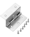 One Piece 44mm Silver Three Page Folded Hinge For Wood Boxes Cabinets Doors Drawers And Furniture Decorative Hardware with screws