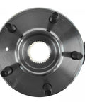 Top view of a wheel hub from the 4 Piece Wheel Hub And Bearing Assembly Set For Front And Rear Sides Right Passenger Left Driver BHA53660
