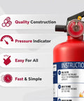 This 2.5 Lb Abc Fire Extinguisher Is A Total Game Changer For Home Garage And Car Safety as it shows quality construction and pressure indicator.