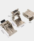 Heavy Duty Self Locking Hinge With 0 90 180 Degree Angles For Folding Table Legs Benches Sofas And Garage Workstations Boss Grade Durable Cold Rolled Steel Bracket For Wood Beds Desks RVs And More, showing detailed dimensions.