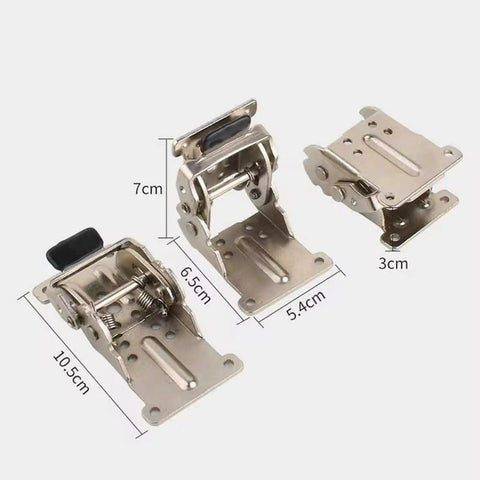 Self Locking Folding Hinge With 0 90 180 Degree Settings, Portable Locking Hinge in different angles and measurements, metal material