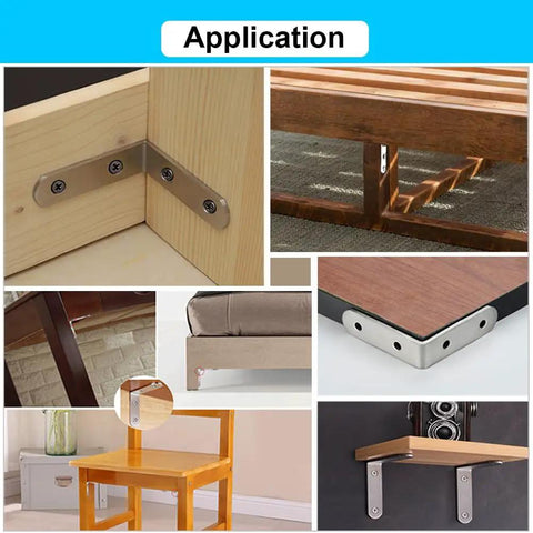 8 Pack L Bracket Corner Braces 2 Inch Stainless Steel Heavy Duty Shelf Bracket For Wood Shelves Wall Hanging Support application