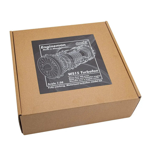 Boxed Fighter Turbofan Engine Model Kit That Actually Runs On Its Own Electric Motor 1/20 WS-15 Aircraft Engine Simulation DIY