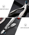 Heavy Duty Stainless Steel Plate Lifter Clamp With A Rock Solid Grip And Smart Anti Scald Bow Clip For Zero Stress Hot Casserole Handling In Your Kitchen, featuring anti-scalding design.