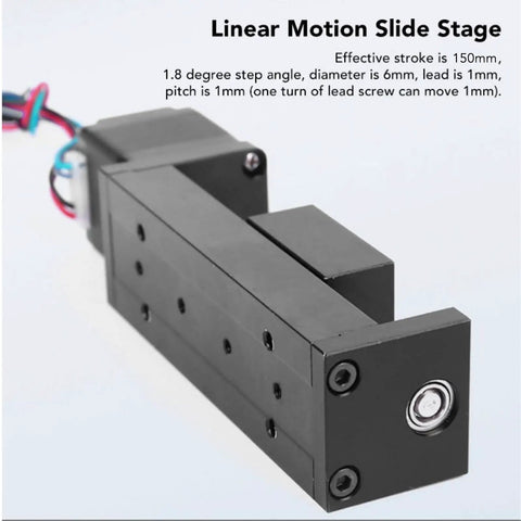 Heavy Duty 50Mm Stroke Linear Rail Slide Actuator delivering smooth motion, featuring a T screw rod and stepper motor for CNC use.