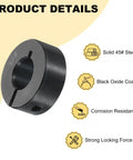 Beefy 16 Pack 3/8 Inch Bore Split Shaft Collar Clamp With 7/8 Inch Outside Diameter And 11/32 Inch Thick Black Oxide Steel Set Screw