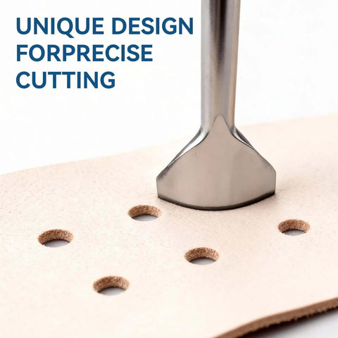 Nine Piece Half Round Leather Punch Set From 10mm To 50mm for precise cutting of leather projects with durable steel tool