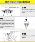 Installation steps for 8 Pack Front Windshield Washer Nozzles Spray Jet Kit For Chrysler And Dodge Cars Replaces OEM 4805742AB 5113049AA