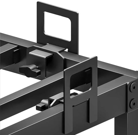 Heavy Duty Adjustable Anti Slip Mattress Grippers For Bed Frame shown on a metal frame with adjustable clamps for secure positioning.