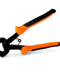 Mosaic Tile Cutting Pliers For Ceramic Porcelain And Glass Tiles With Offset Tungsten Carbide Jaws For Precise Cuts And Trims Pro Grade Heavy Duty Nippers With Grippy Ergonomic Handle Made For Repair And Small Detail Work, orange and black
