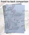 Front and back view of 10 Pack Blank Sublimation A4 Jigsaw Puzzles With 120 Pieces Each For DIY Heat Press Crafts Wholesale Pearl Transfer.