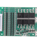 Top Shelf 13S 48V 35A BMS Protection Board For Lithium Ion Packs, green PCB layout with connectors and components.