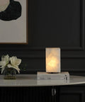Natural Calcite Stone Table Lamp Handcrafted Solid Stone With Unique Crystal Texture Dimmable Led With Three Color Modes