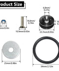 BFXM universal bumper clips kit: 4 black quick-release tabs and 12 O-rings for cars