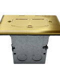 20A Tamper-Resistant Receptacle Floor Box With Flip Lid And Brass Cover Retractable Recessed Socket for kitchen countertops and floors