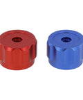 2 Pack Round Wheel Handle Made Of Aluminum Alloy For Refrigeration Gauges And HVAC Control Valves Easy Grip Knobs With 6.6mm Square Mount Port